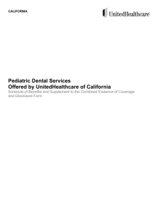 Pediatric Dental Services Offered by UnitedHealthcare