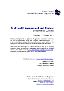 Oral Health Assessment and Review