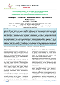 Cite as: The Impact Of Effective Communication On Organizational