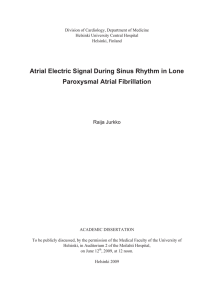Atrial Electric Signal During Sinus Rhythm in Lone