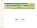 Keeping your blood pressure in check!