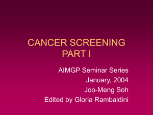 cancer screening part i - ACM