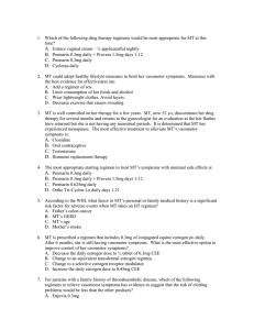 Case 1: PMS, Contraception, Pregnancy and Lactation