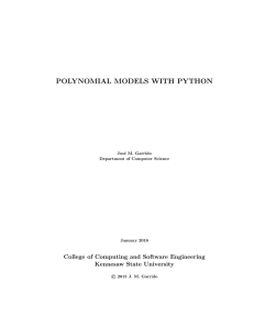 polynomial models with python - KSU Web Home