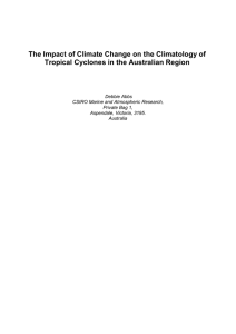 The Impact of Climate Change on the Climatology of Tropical