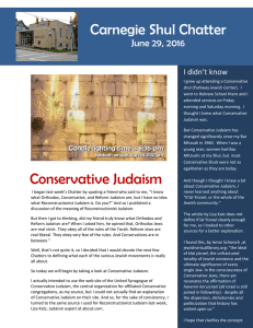 What is Conservative Judaism?