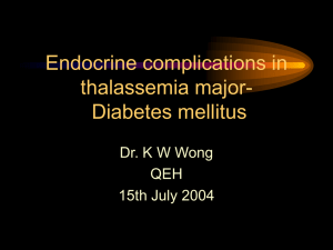 Endocrine complications in thalassemia major