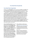 Trace blood flow through body