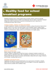 5. Healthy food for school breakfast programs