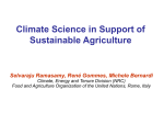 Talk 3 - Climate science in support of sustainable agriculture