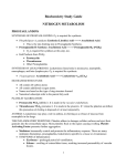 Biochemistry Study Guide NITROGEN METABOLISM