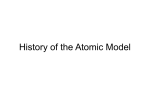 History of the Atomic Model - SCH4U-SCHS