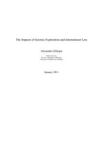 The Impacts of Seismic Exploration and International