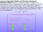 Equivalent Widths and Chemical abundances Equivalent