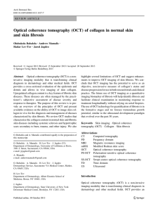 Optical coherence tomography (OCT) of collagen in