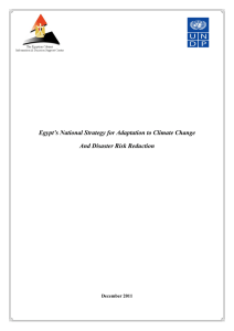Egypt`s National Strategy for Adaptation to Climate