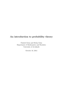 An introduction to probability theory