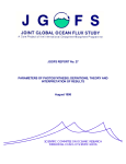 JGOFS report Nr. 27 - Joint Global Ocean Flux Study