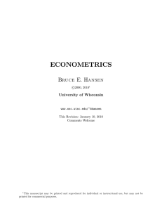 econometrics - Social Science Computing Cooperative