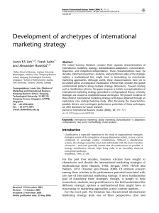 Development of archetypes of international marketing