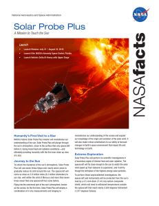 Fact Sheet - Solar Probe Plus - The Johns Hopkins University