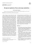 Reciprocal regulation of bone and energy metabolism