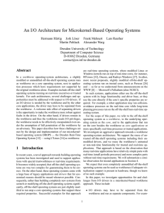 An I/O Architecture for Mikrokernel