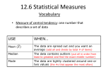 12.6 Statistical Measures