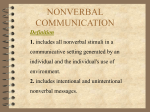 WHAT IS NONVERBAL COMMUNICATION?