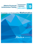 Alberta Provincial Achievement Testing 2014–2015