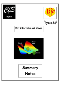 Particles and Waves Summary Notes