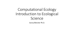 Computational Ecology Intro. to Ecology