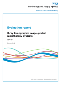 CEP10071 - Evaluation report: X-ray tomographic image guided