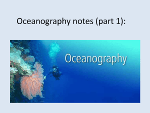 Oceanography notes: