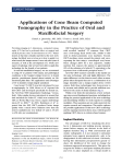 Applications of Cone Beam Computed Tomography in