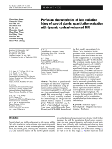 Perfusion characteristics of late radiation injury of parotid glands