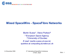 Mixed SpaceWire - SpaceFibre Networks
