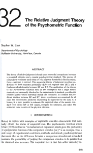 The Relative Judgment Theory of the Psychometric Function