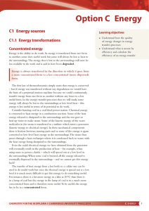 Option C Energy - Cambridge Resources for the IB Diploma
