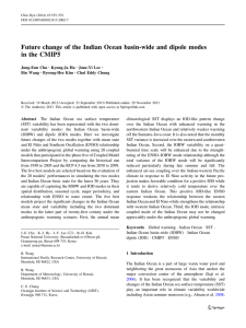 Future change of the Indian Ocean basin