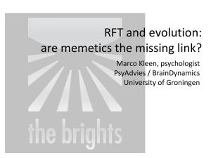 RFT and evolution - Association for Contextual Behavioral Science