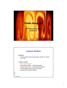 Lecture 17 Fluid Dynamics: handouts