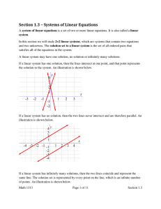 Systems of Linear Equations - Finite Mathematics Section 1.3