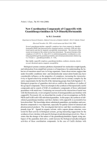 New Coordination Compounds of Copper(II) with