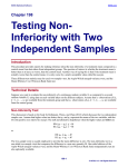 Testing Non-Inferiority with Two Independent Samples