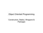objects, constructors, static methods