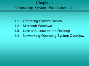 Chapter 1 Operating System Fundamentals - computerscience