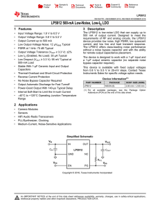 LP5912 500-mA Low-Noise, Low-IQ LDO (Rev. D)