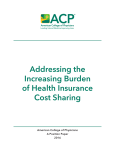 Addressing the Increasing Burden of health Insurance Cost Sharing