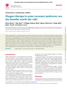 Oxygen therapy in acute coronary syndrome: are the benefits worth